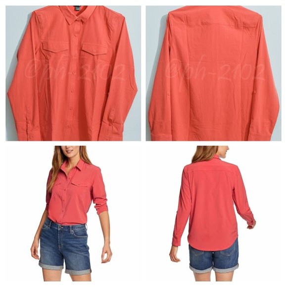 NWT Departure 2.0‎ Long-Sleeve Shirt RED - Picture 1 of 7